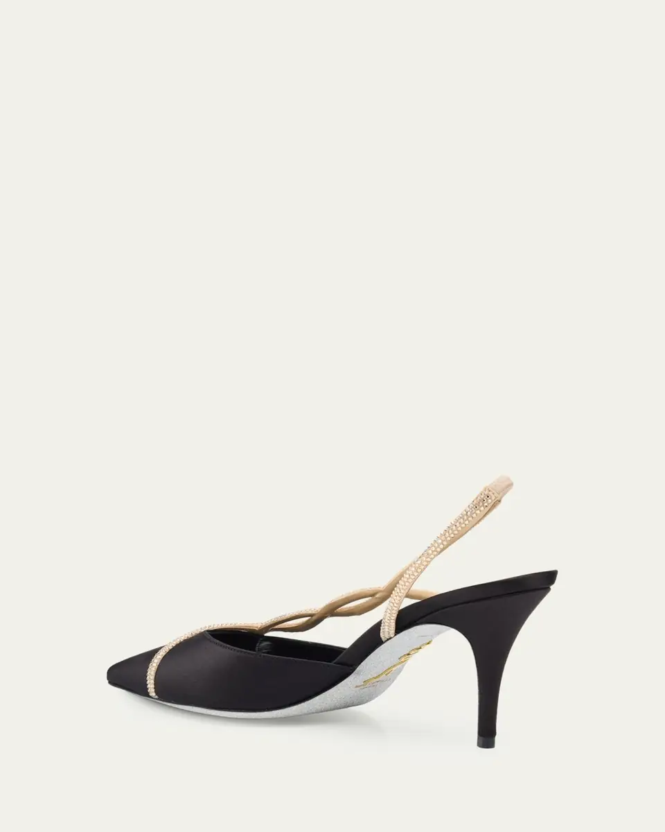 René Caovilla 80mm Embellished Braided Satin Pumps | Thumbnail 4 René Caovilla 80mm Embellished Braided Satin Pumps | Thumbnail 4