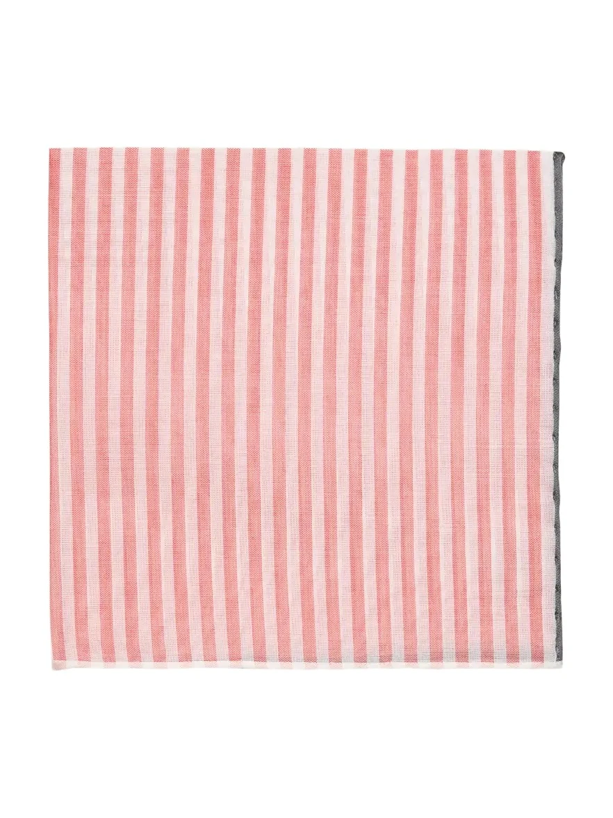 Men's Cotton Bengal Stripe Pocket Handkerchief Men's Cotton Bengal Stripe Pocket Handkerchief