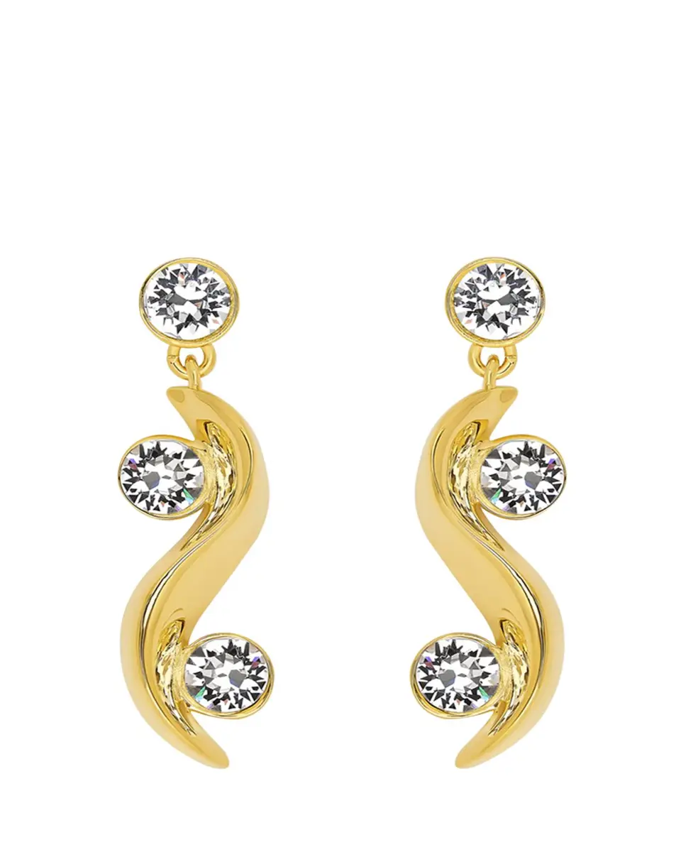 Oscar de la Renta Crystal Wave Drop Earrings | Thumbnail 3 Oscar de la Renta Crystal Wave Drop Earrings | Thumbnail 3