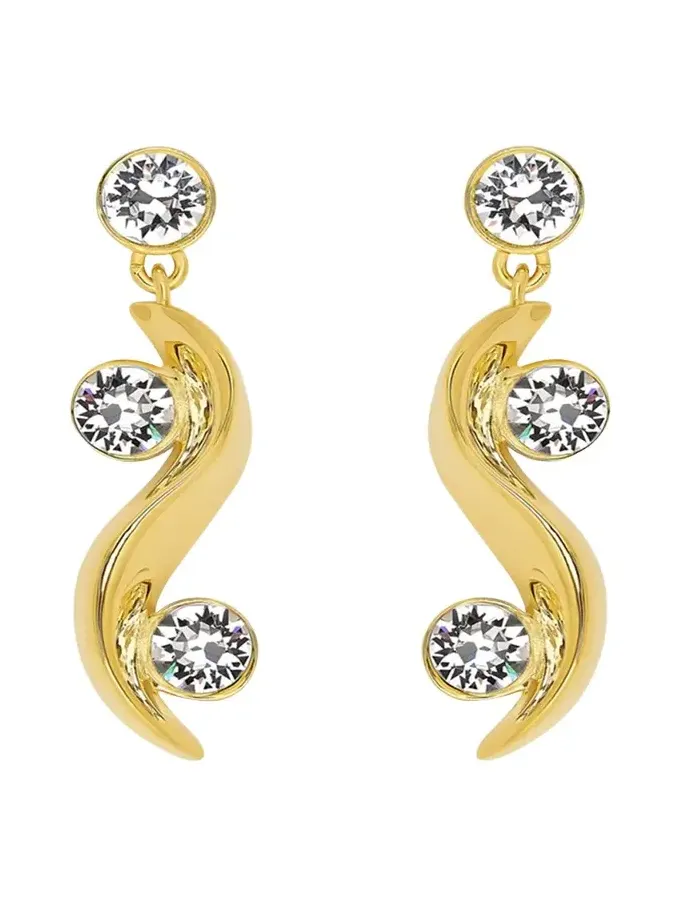 Crystal Wave Drop Earrings Crystal Wave Drop Earrings