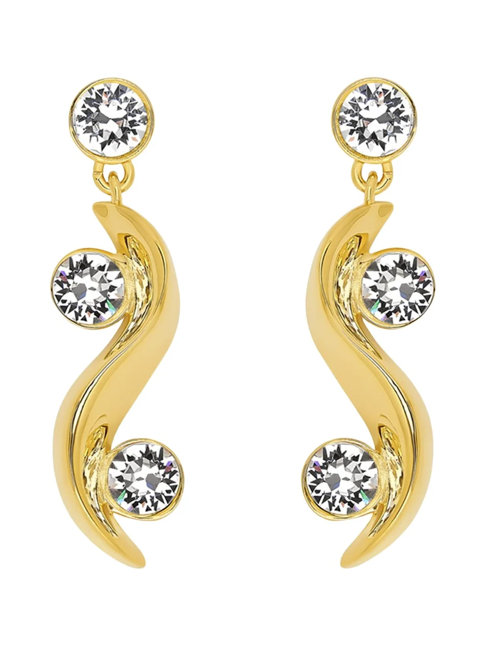 Crystal Wave Drop Earrings Crystal Wave Drop Earrings