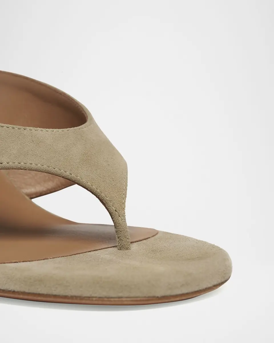 Alaïa Suede Wedge Thong Sandals | Thumbnail 9