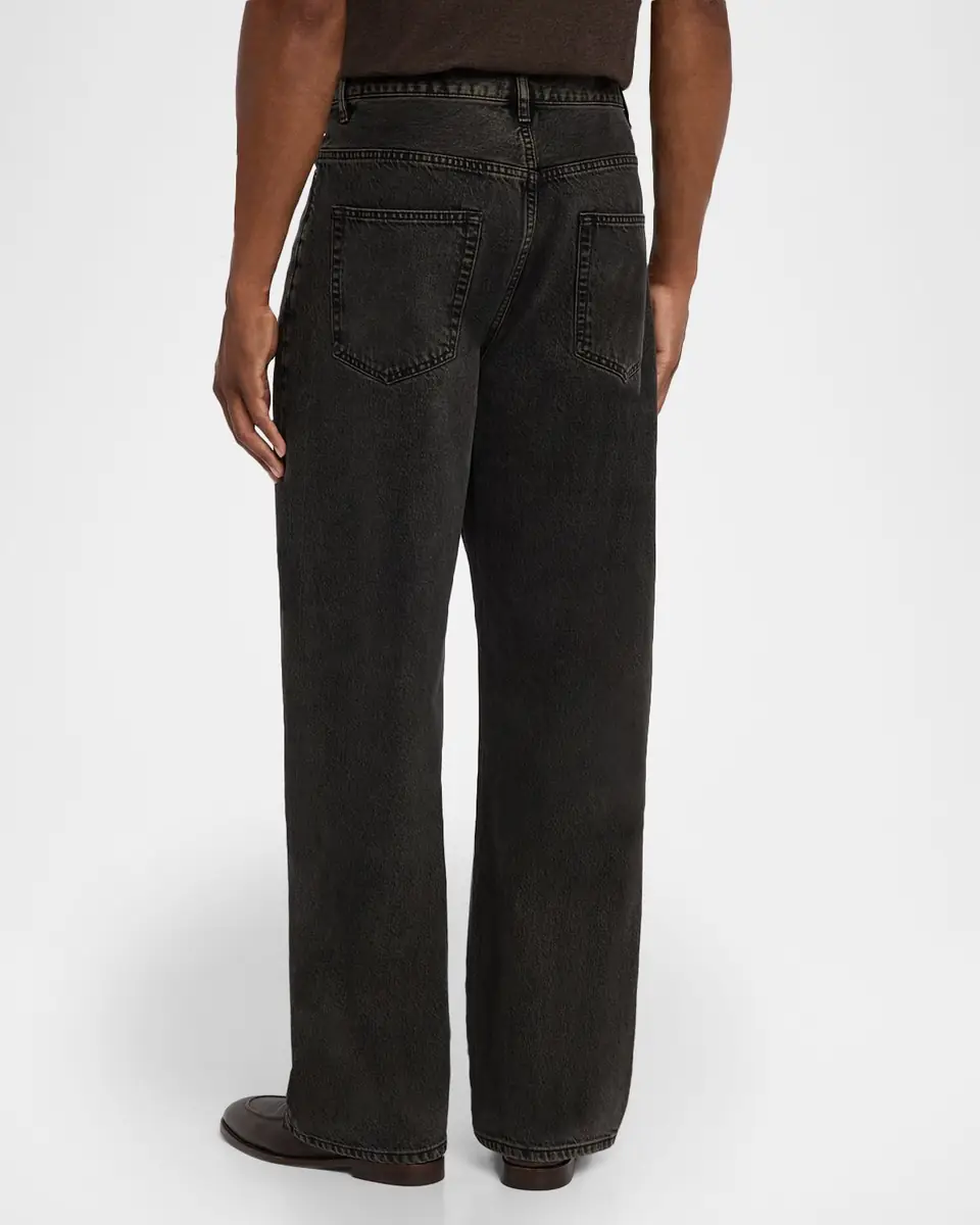 FRAME Men's Baggy Black Denim Jeans | Thumbnail 2
