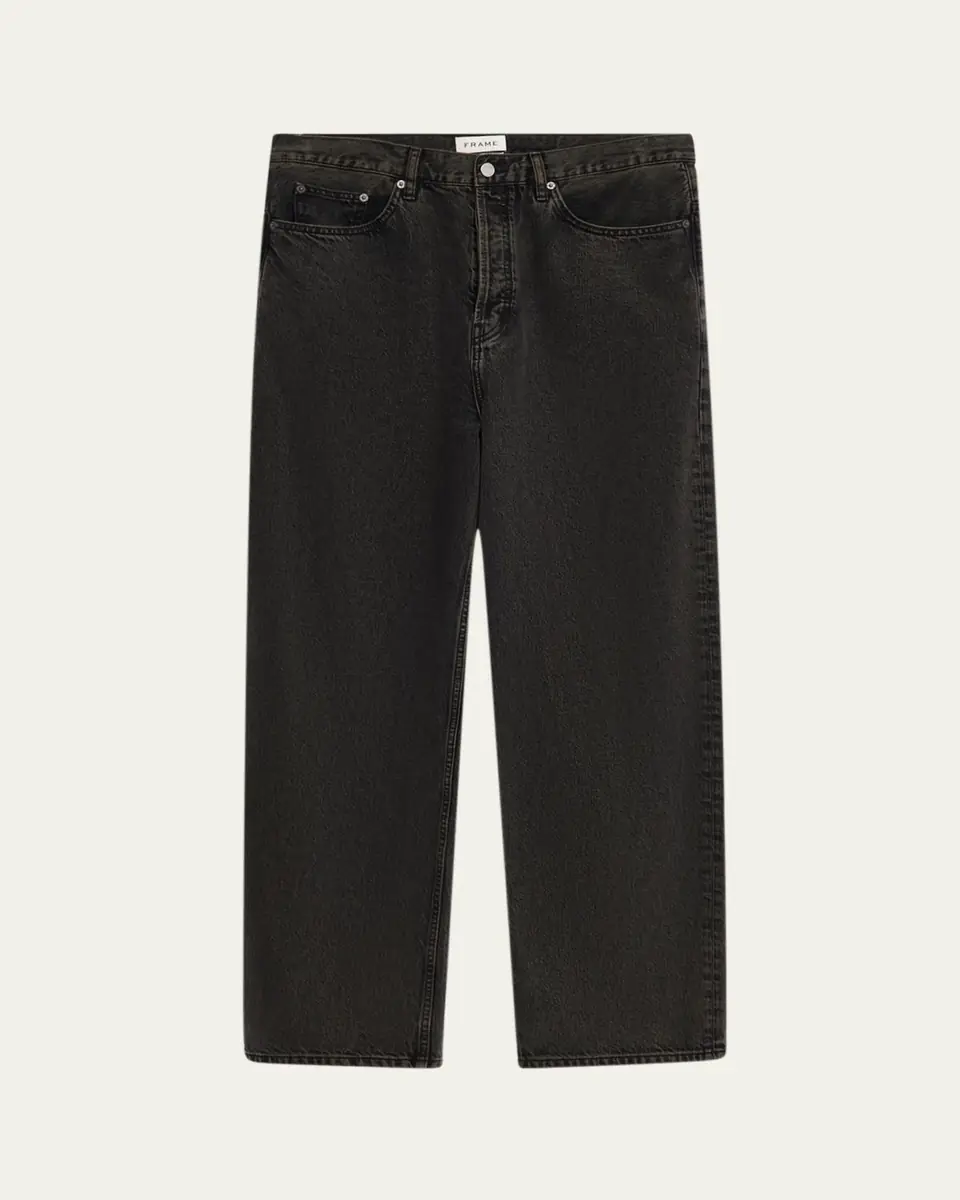 FRAME Men's Baggy Black Denim Jeans | Thumbnail 5