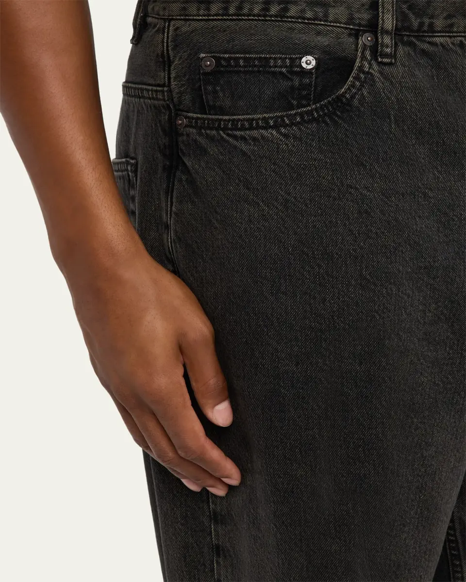 FRAME Men's Baggy Black Denim Jeans | Thumbnail 9
