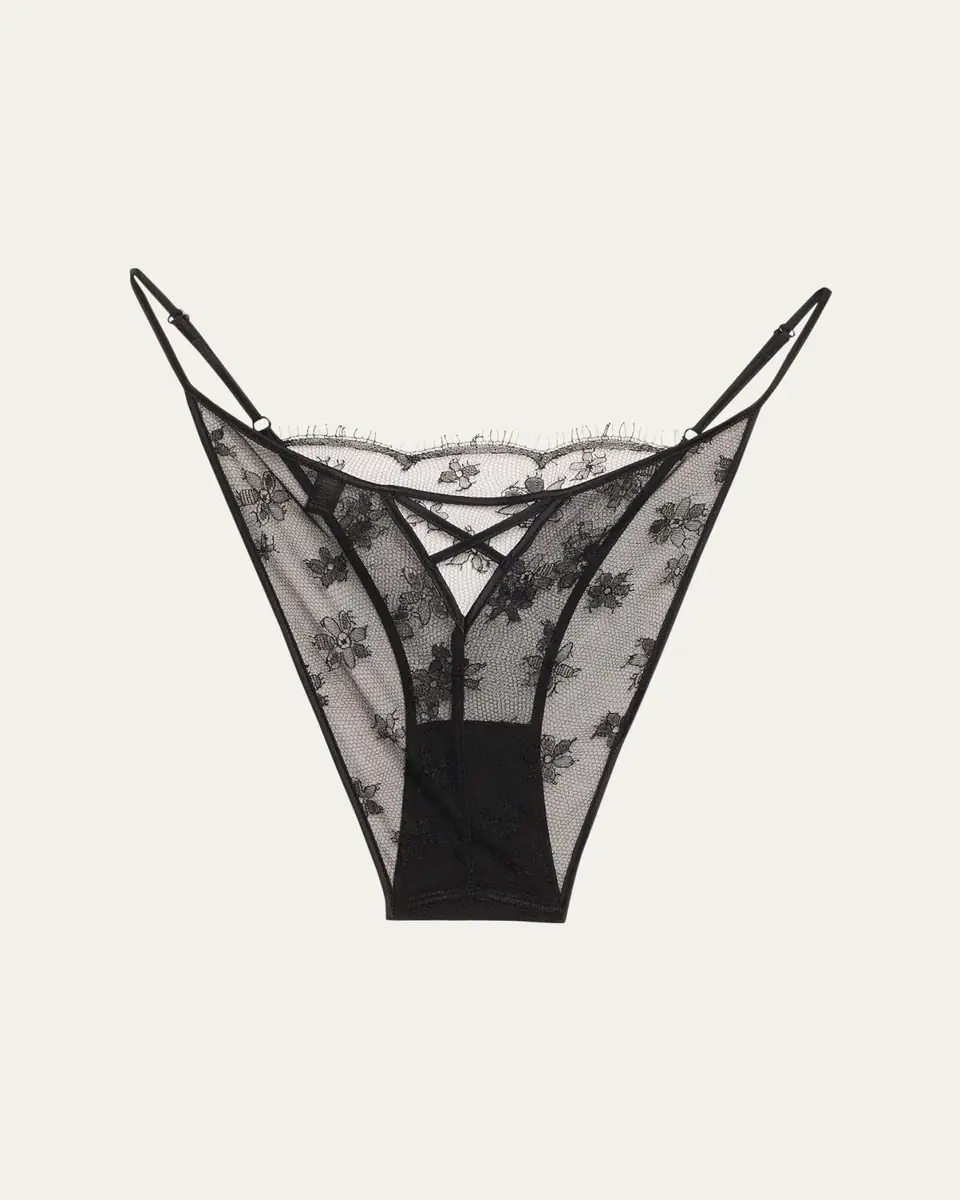 Kiki De Montparnasse All Over Lace Cheeky Low-Rise Briefs | Thumbnail 2 Kiki De Montparnasse All Over Lace Cheeky Low-Rise Briefs | Thumbnail 2
