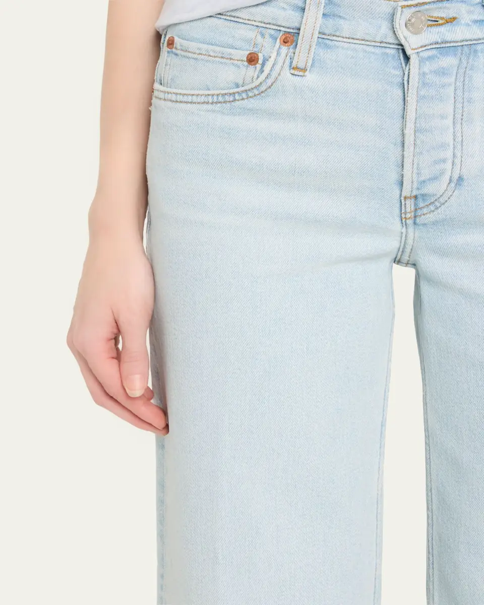 RE/DONE Mid-Rise Wide-Leg Crop Jeans | Thumbnail 4