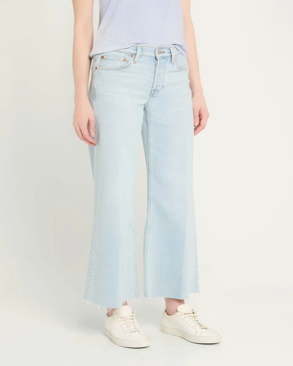 RE/DONE Mid-Rise Wide-Leg Crop Jeans | Thumbnail 5