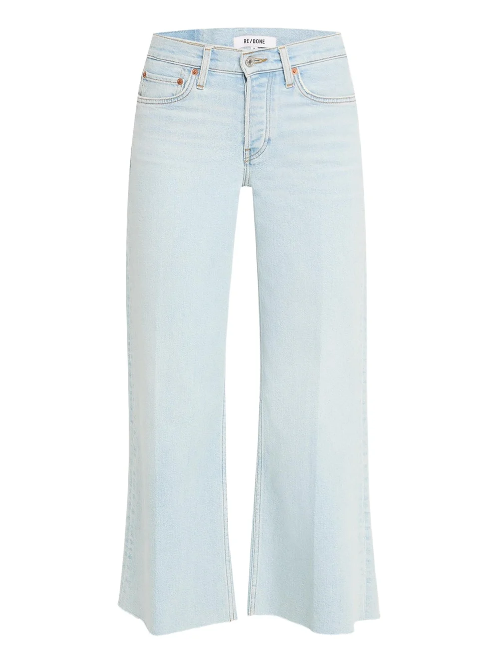 Mid-Rise Wide-Leg Crop Jeans