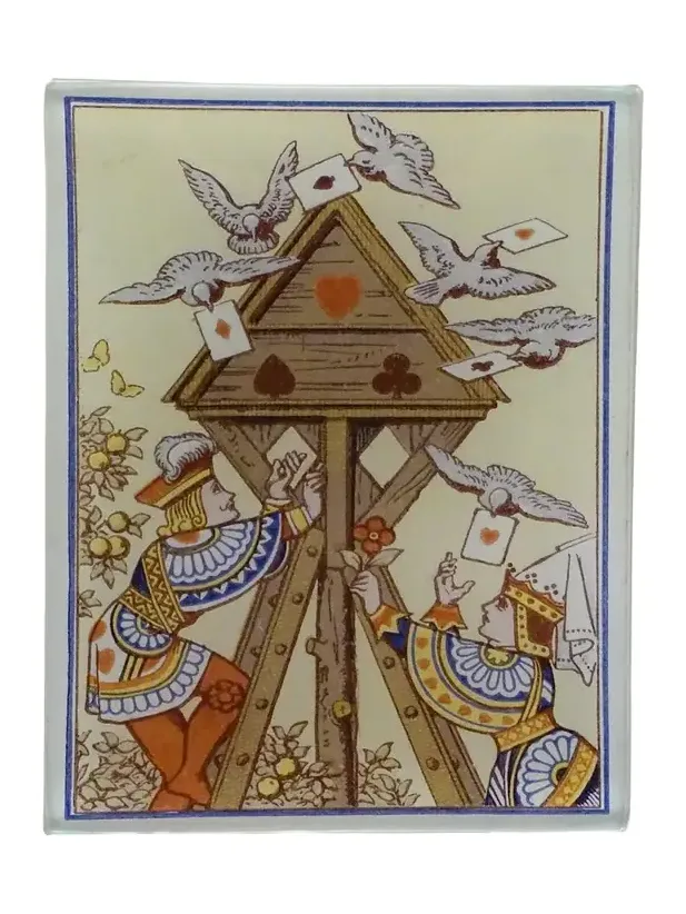 John Derian Bird House (Card Back) Trinket Tray, 3.5" x 5"