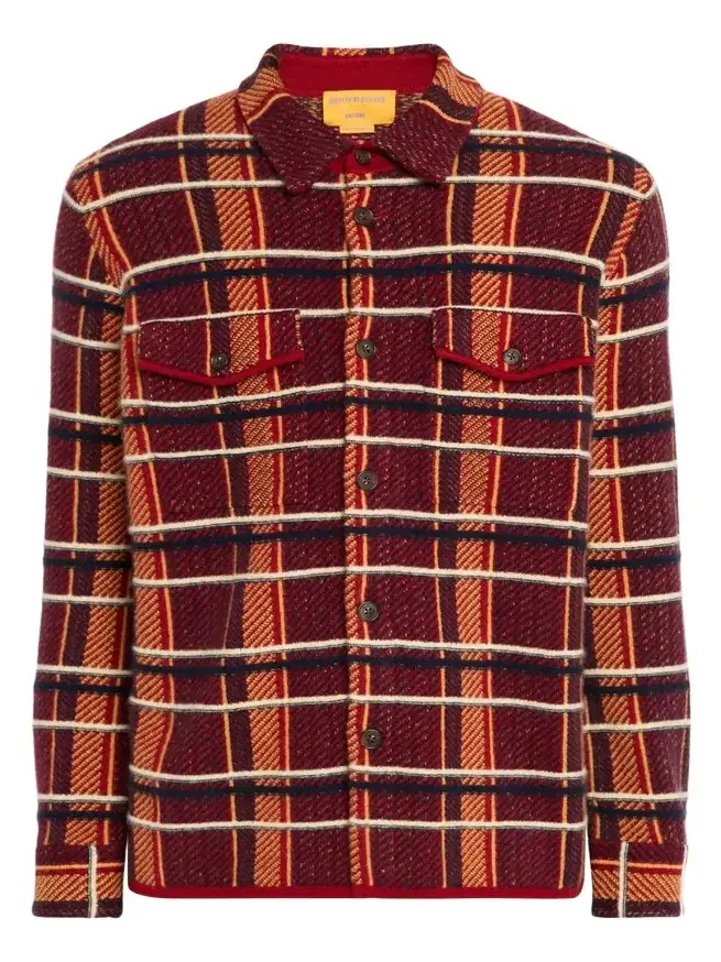 Men's Windowpane Cashmere Work Shirt Men's Windowpane Cashmere Work Shirt