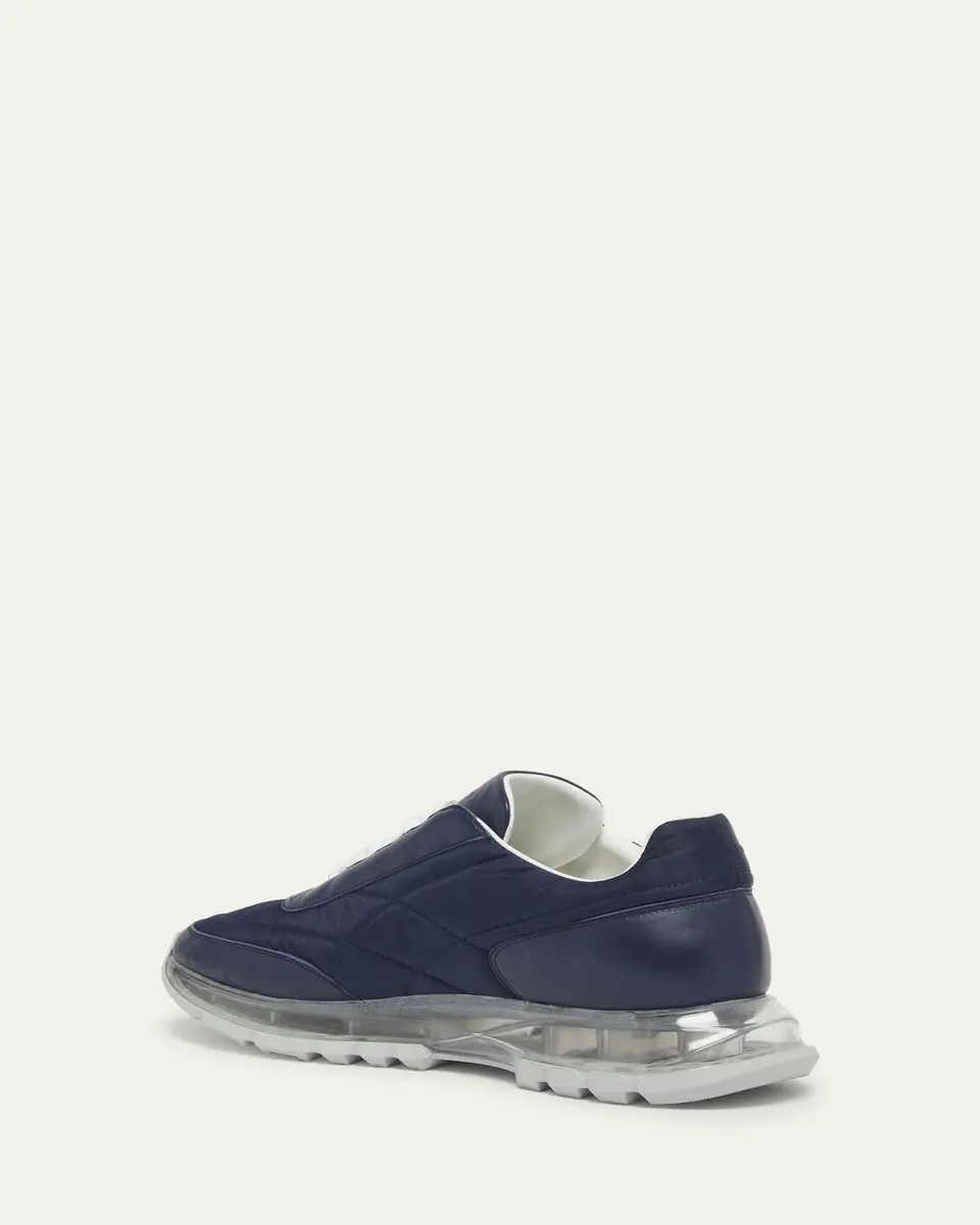 Givenchy Men's Clear-Sole Nylon and Leather Sneakers | Thumbnail 4