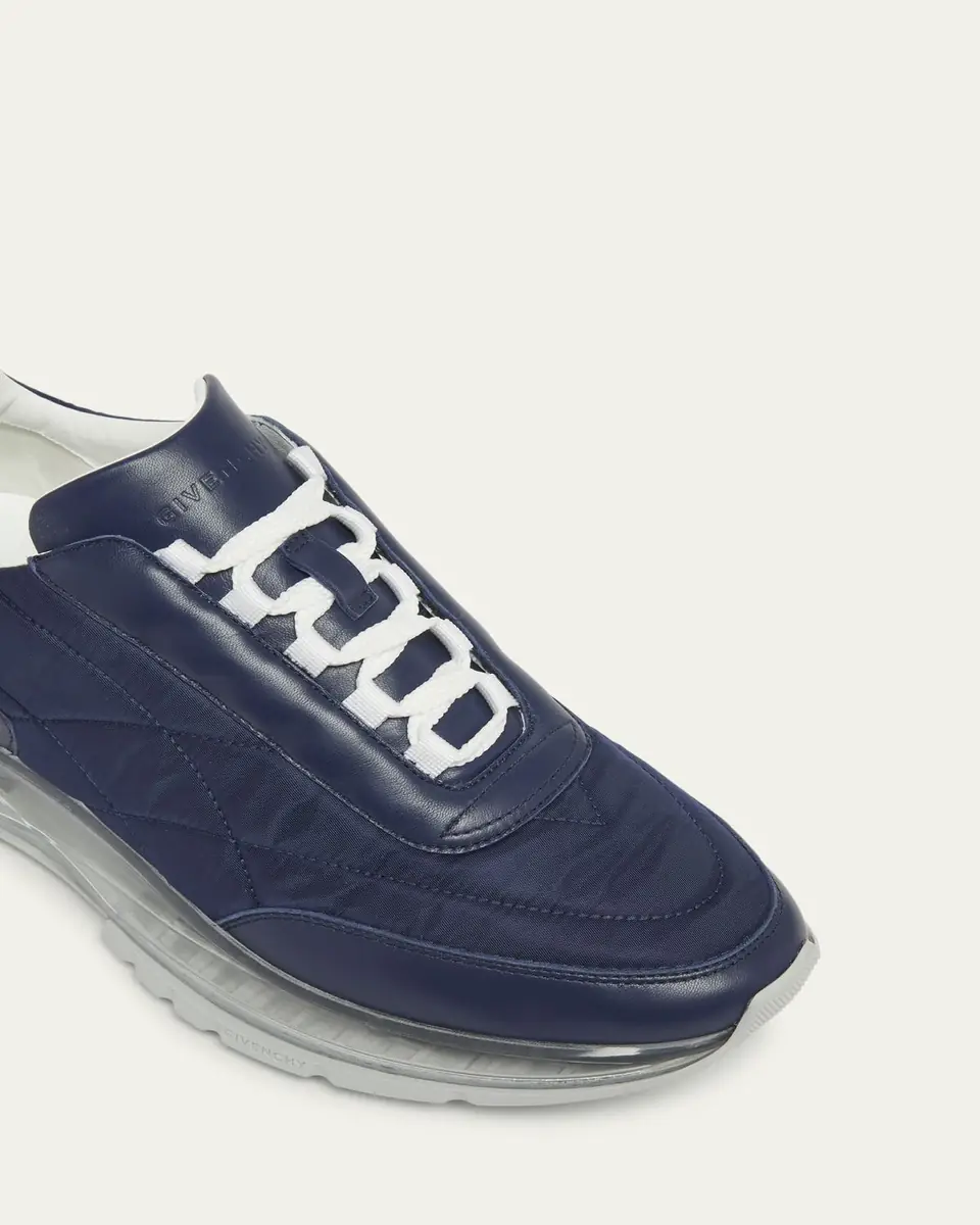 Givenchy Men's Clear-Sole Nylon and Leather Sneakers | Thumbnail 5