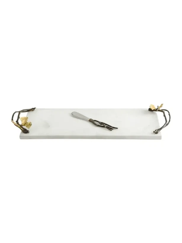Michael Aram Butterfly Ginkgo Small Cheese Board with Knife