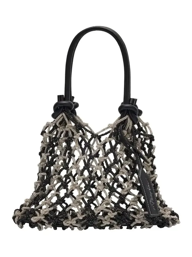 Crystal Macrame Mini Sac Top-Handle Bag Crystal Macrame Mini Sac Top-Handle Bag
