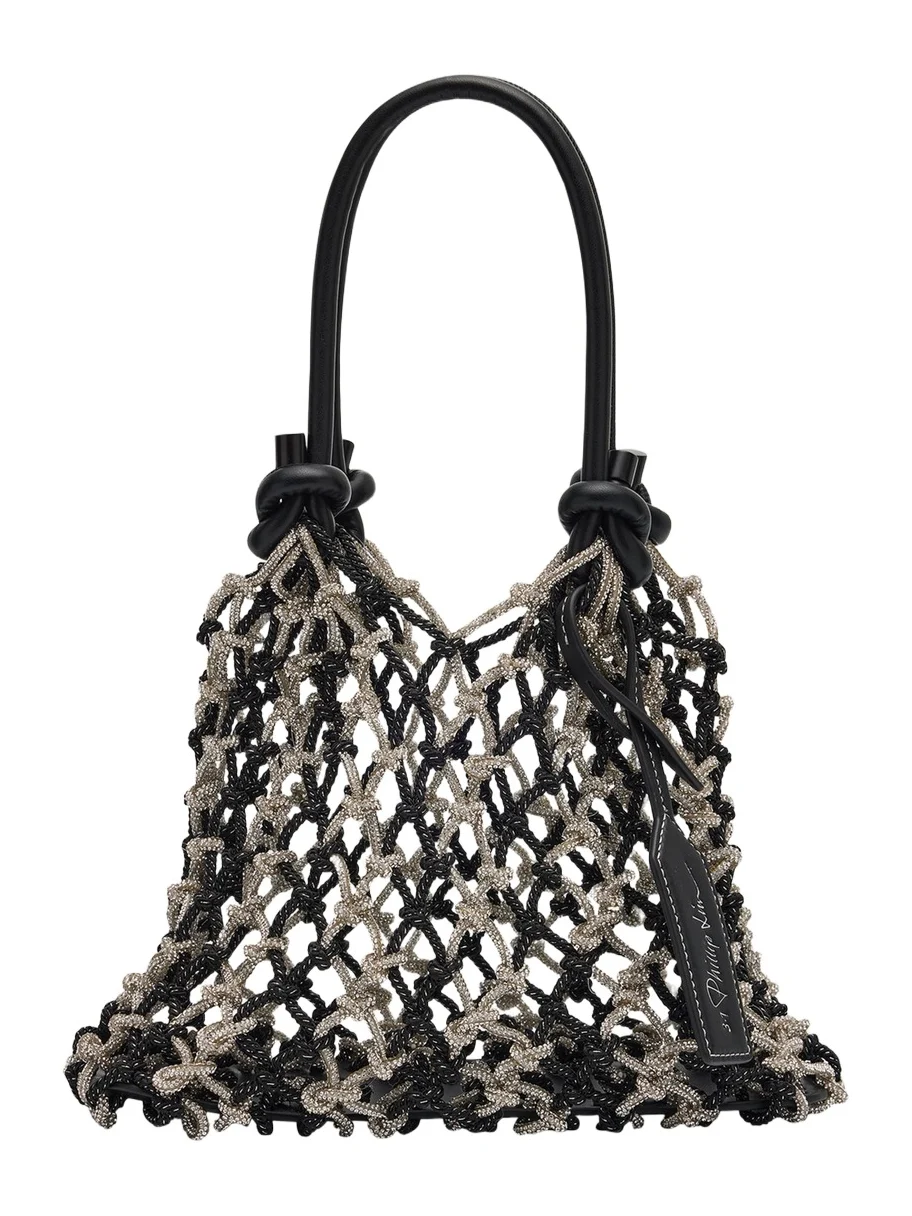 Crystal Macrame Mini Sac Top-Handle Bag