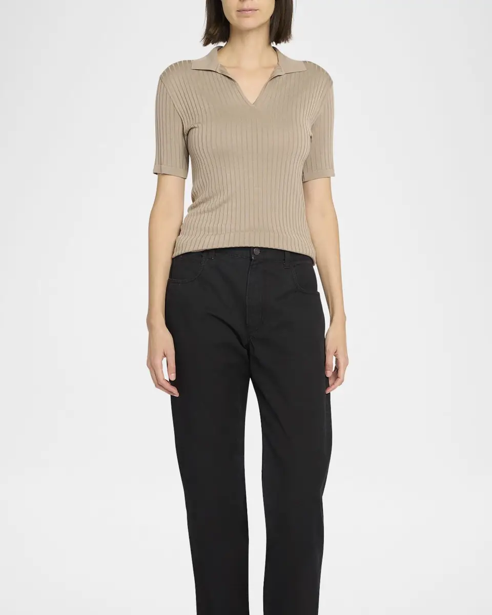 THE ROW Kaiomi Ribbed Short-Sleeve Top | Thumbnail 3