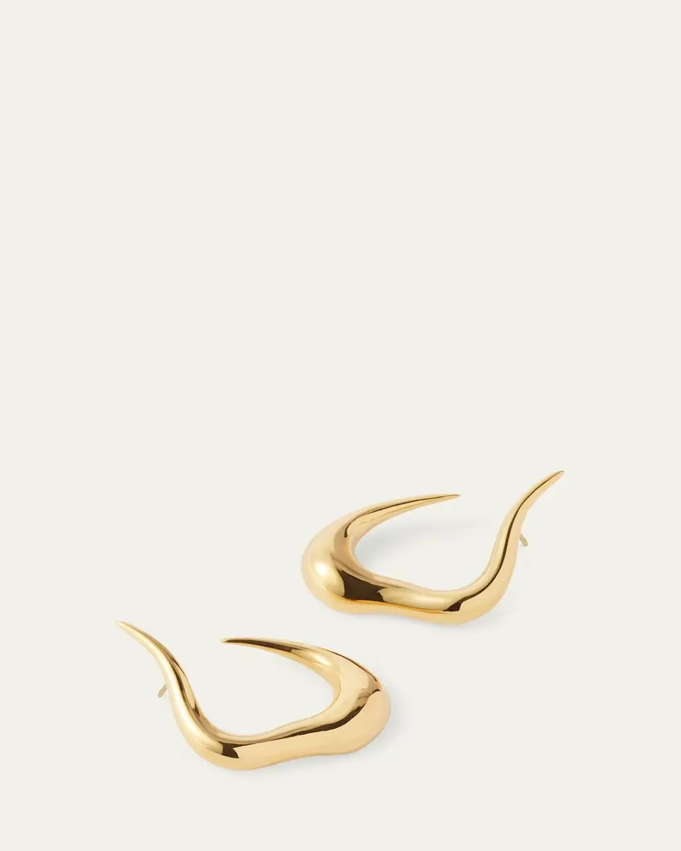 Fernando Jorge 18K Yellow Gold Bold Stream Open Earrings | Thumbnail 2