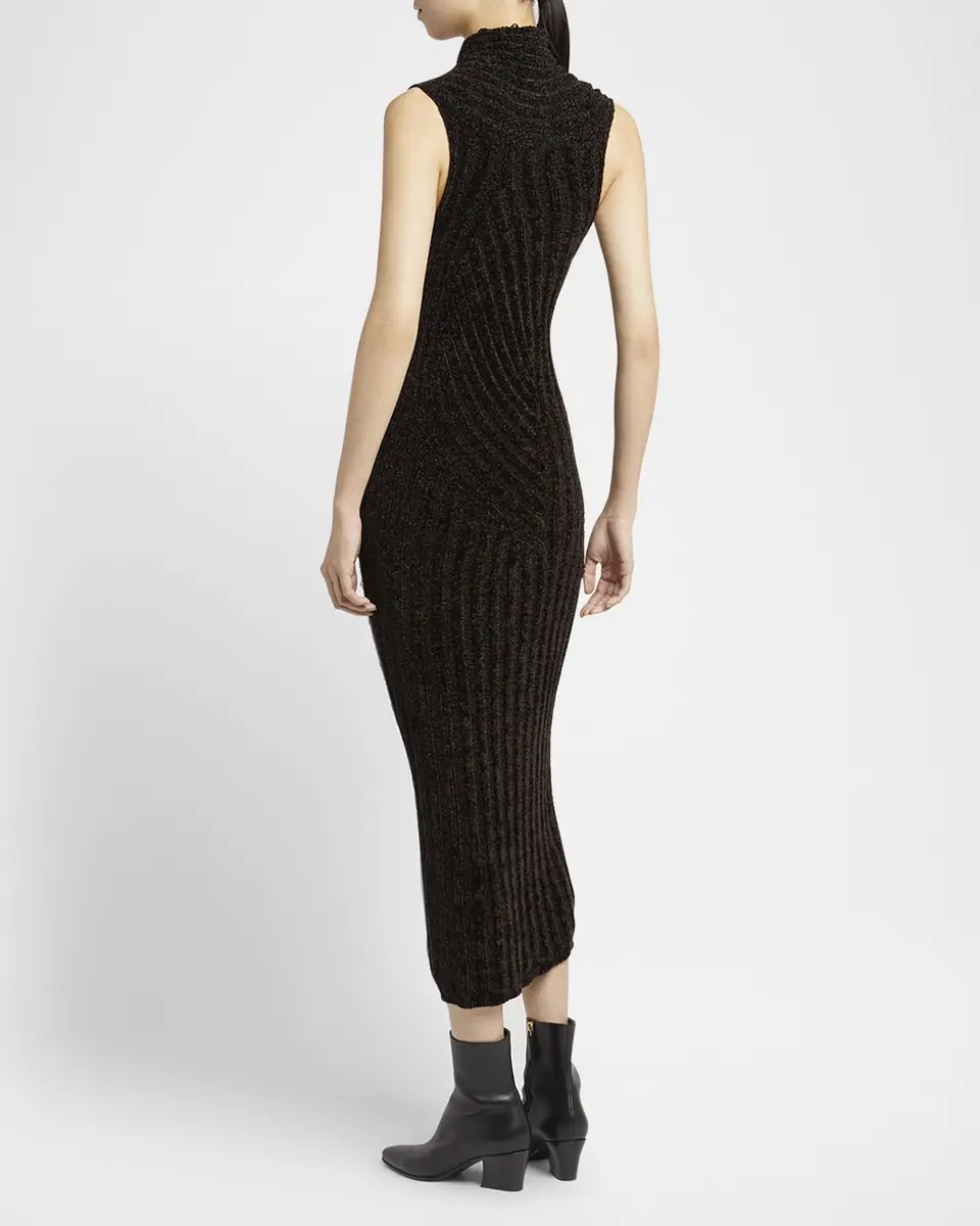 Giorgio Armani Ribbed Chenille Sleeveless Midi Dress | Thumbnail 2 Giorgio Armani Ribbed Chenille Sleeveless Midi Dress | Thumbnail 2