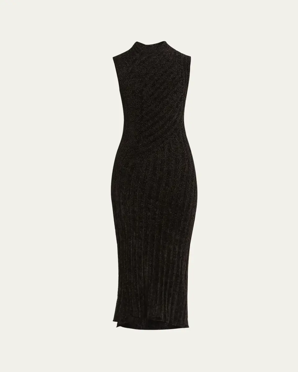 Giorgio Armani Ribbed Chenille Sleeveless Midi Dress | Thumbnail 5 Giorgio Armani Ribbed Chenille Sleeveless Midi Dress | Thumbnail 5