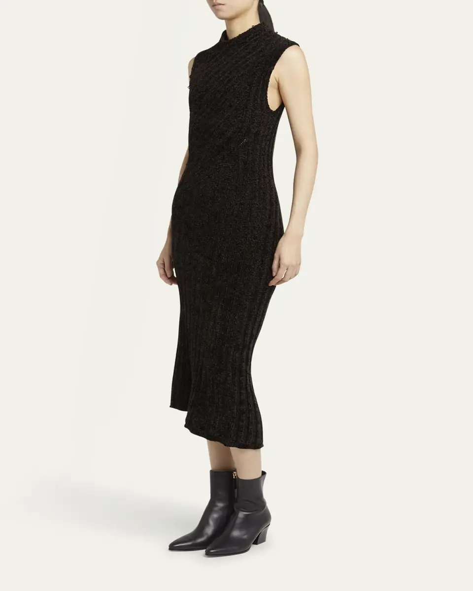 Giorgio Armani Ribbed Chenille Sleeveless Midi Dress | Thumbnail 8 Giorgio Armani Ribbed Chenille Sleeveless Midi Dress | Thumbnail 8