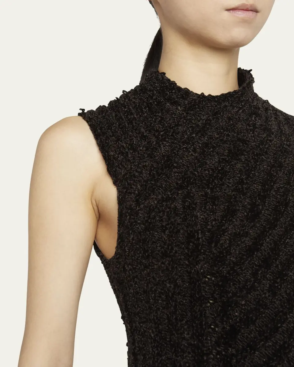 Giorgio Armani Ribbed Chenille Sleeveless Midi Dress | Thumbnail 9 Giorgio Armani Ribbed Chenille Sleeveless Midi Dress | Thumbnail 9