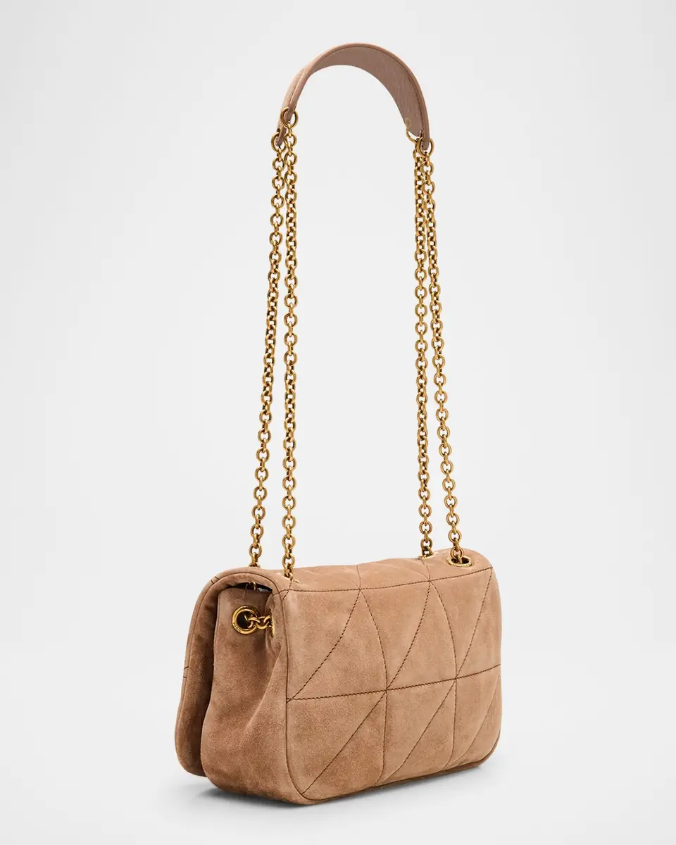 Saint Laurent Jamie 4.3 Mini YSL Chain Shoulder Bag in Quilted Suede | Thumbnail 2