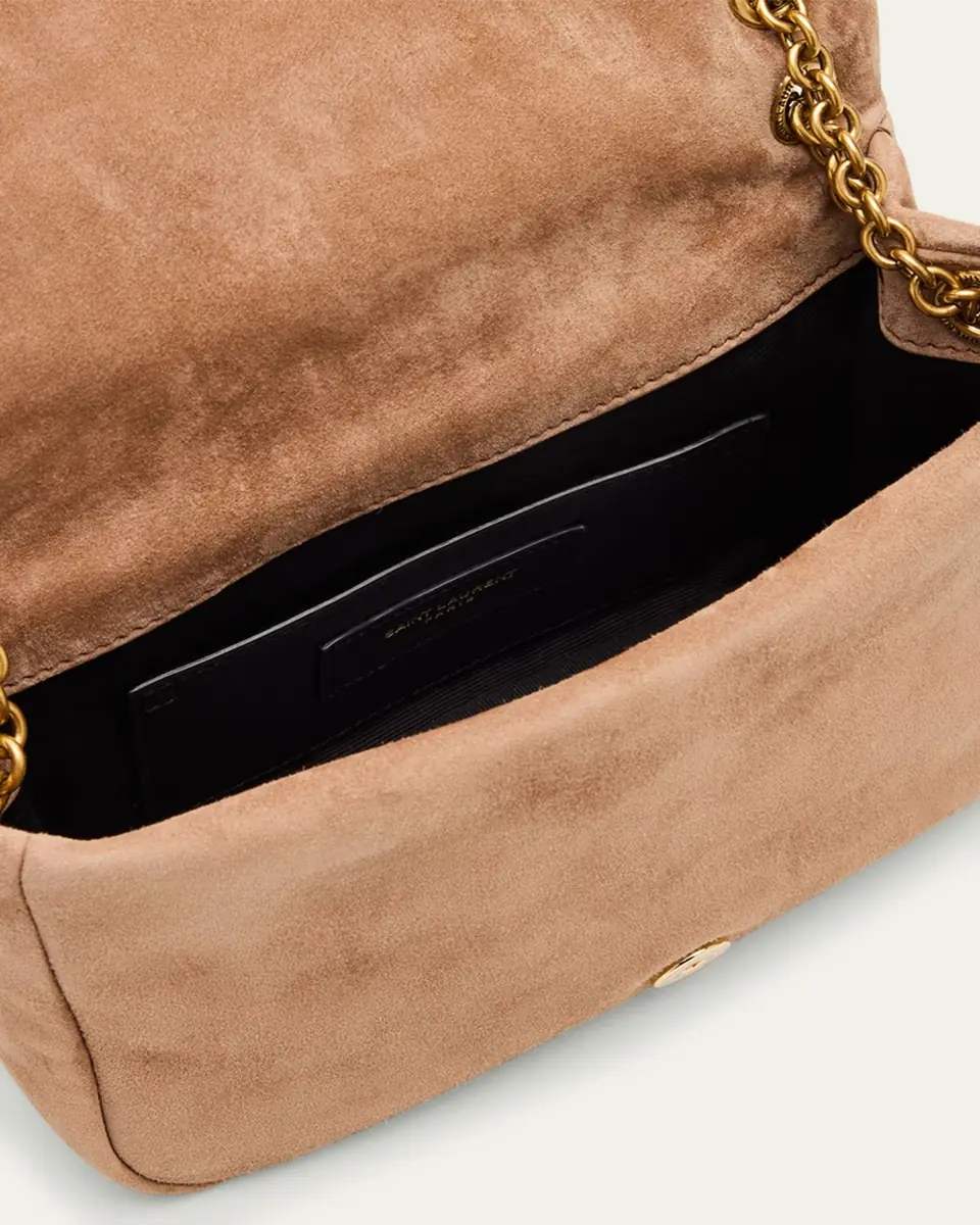 Saint Laurent Jamie 4.3 Mini YSL Chain Shoulder Bag in Quilted Suede | Thumbnail 13