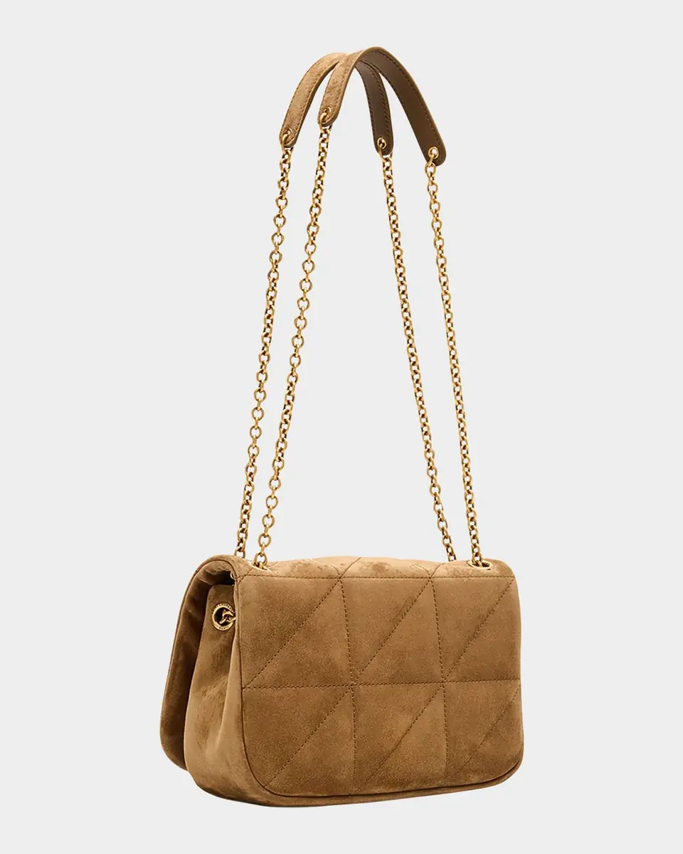 Saint Laurent Jamie 4.3 Mini YSL Chain Shoulder Bag in Quilted Suede | Thumbnail 16