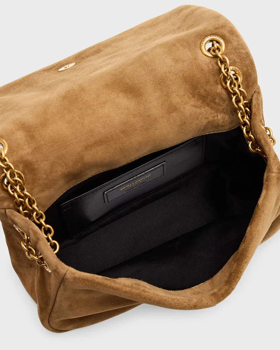 Saint Laurent Jamie 4.3 Mini YSL Chain Shoulder Bag in Quilted Suede | Thumbnail 17
