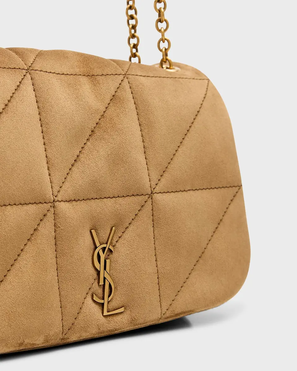 Saint Laurent Jamie 4.3 Mini YSL Chain Shoulder Bag in Quilted Suede | Thumbnail 19