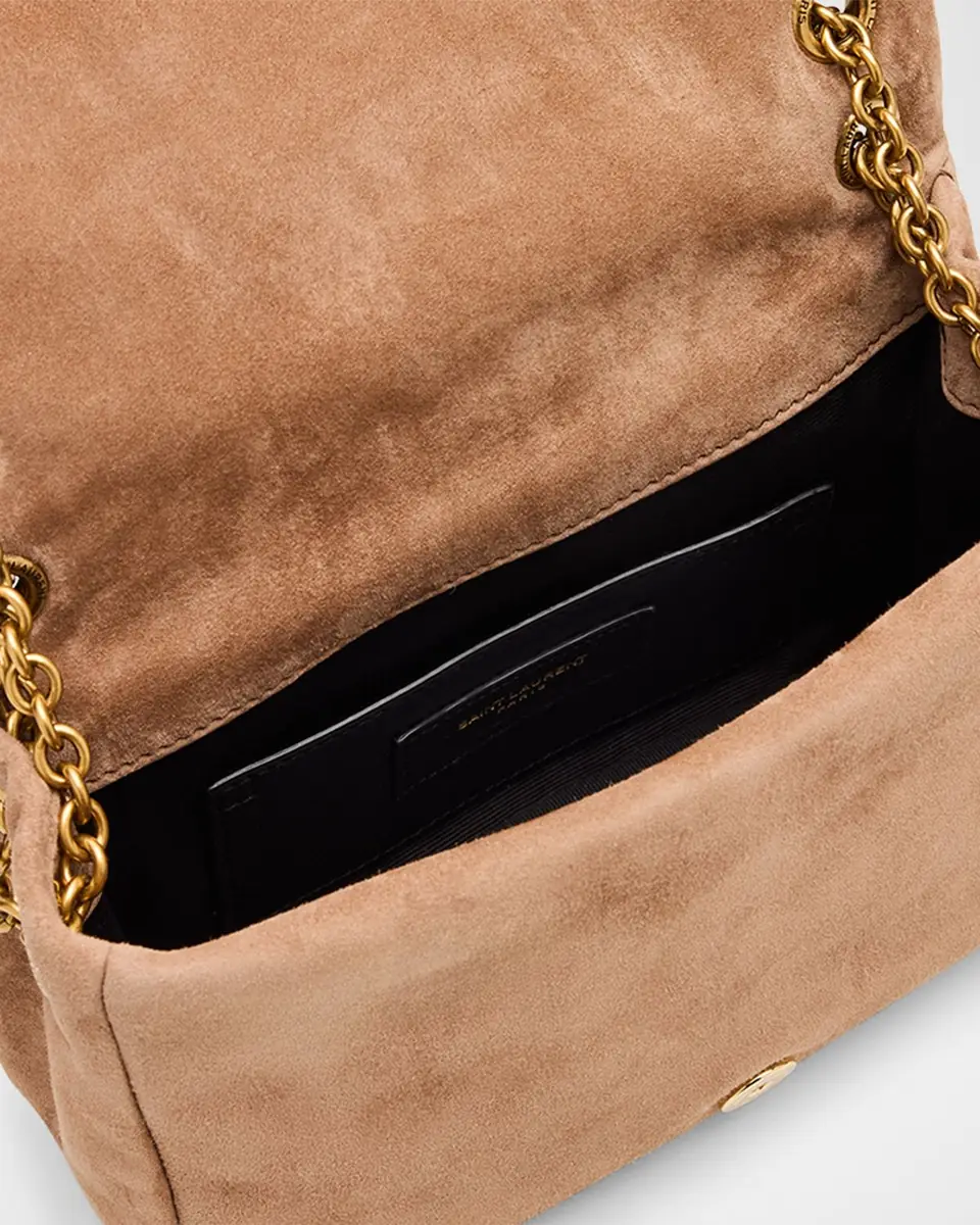 Saint Laurent Jamie 4.3 Mini YSL Chain Shoulder Bag in Quilted Suede | Thumbnail 3