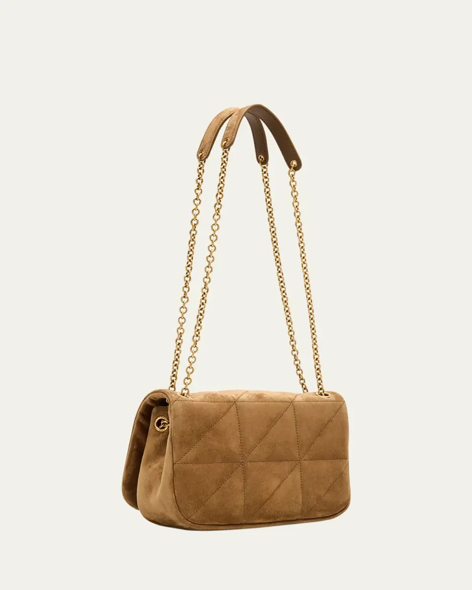 Saint Laurent Jamie 4.3 Mini YSL Chain Shoulder Bag in Quilted Suede | Thumbnail 8