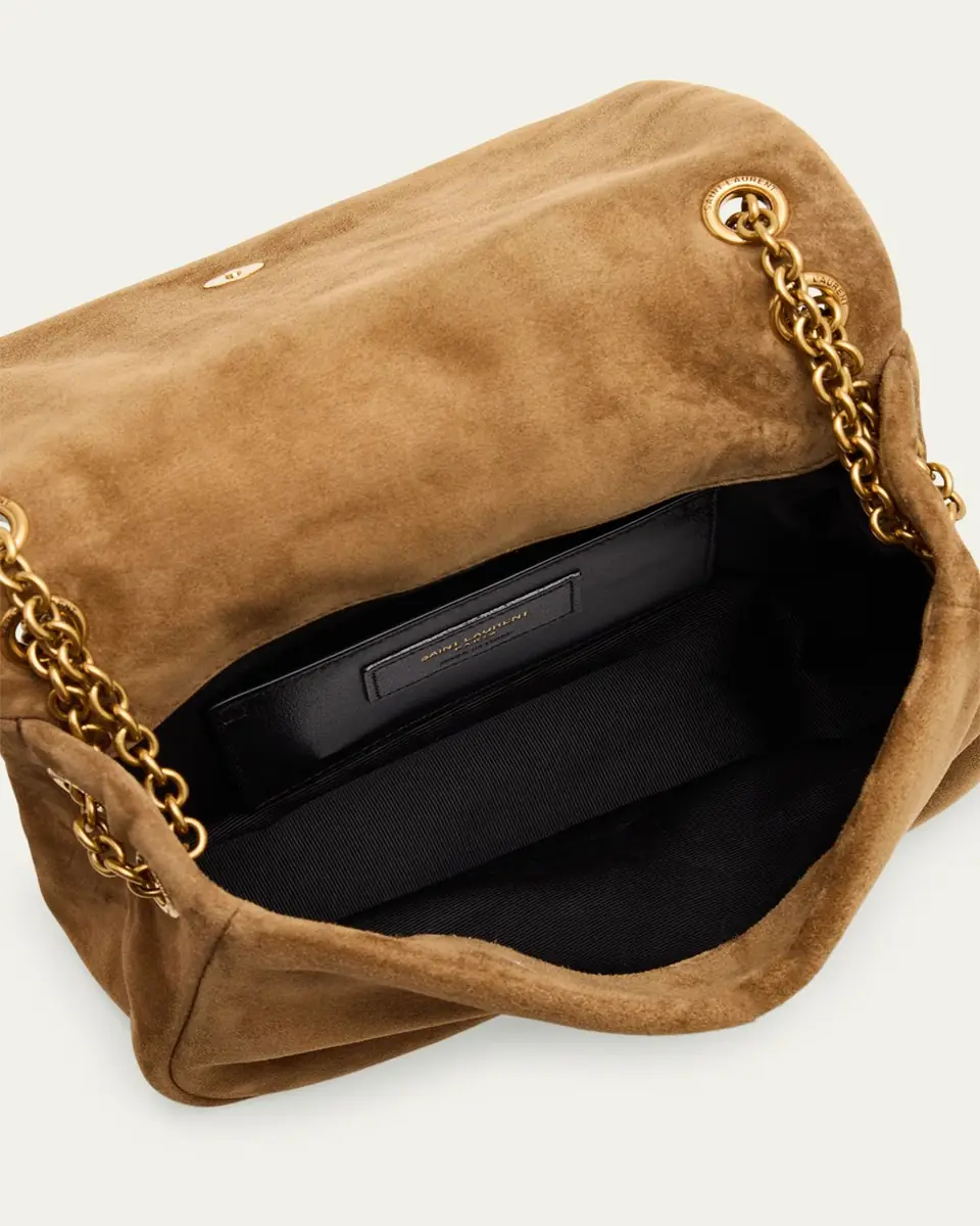Saint Laurent Jamie 4.3 Mini YSL Chain Shoulder Bag in Quilted Suede | Thumbnail 9