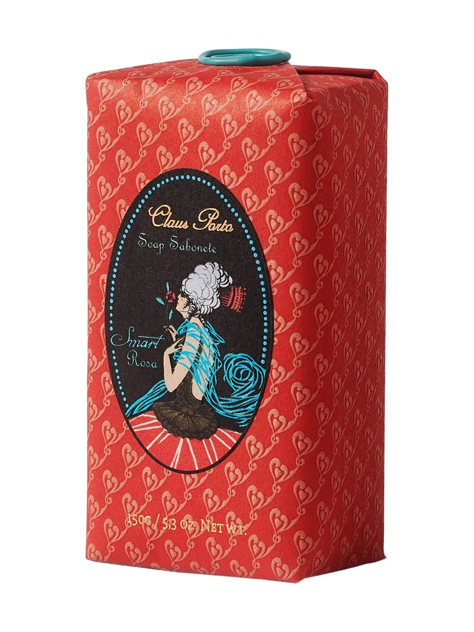 Claus Porto Smart Rosa Wax Sealed Soap Bar, 5.3 oz.