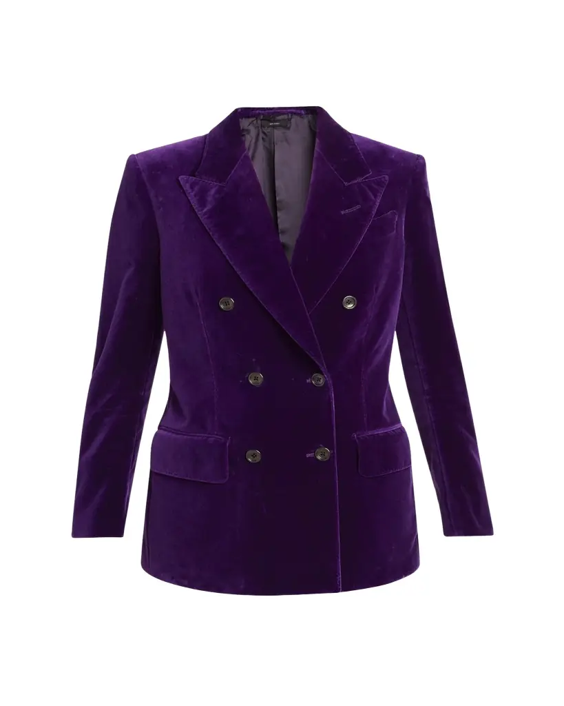 Double-Breasted Velvet Blazer Double-Breasted Velvet Blazer