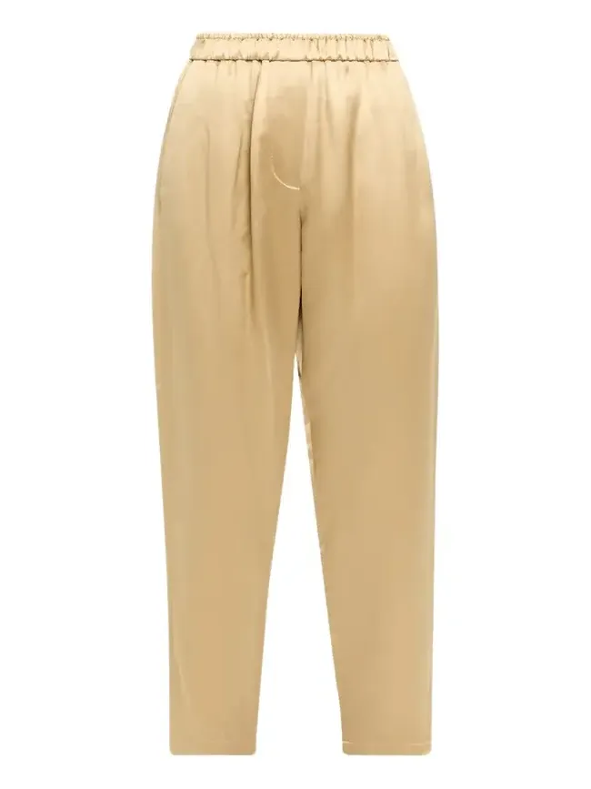 Relaxed-Leg Silk Pull-On Trousers Relaxed-Leg Silk Pull-On Trousers