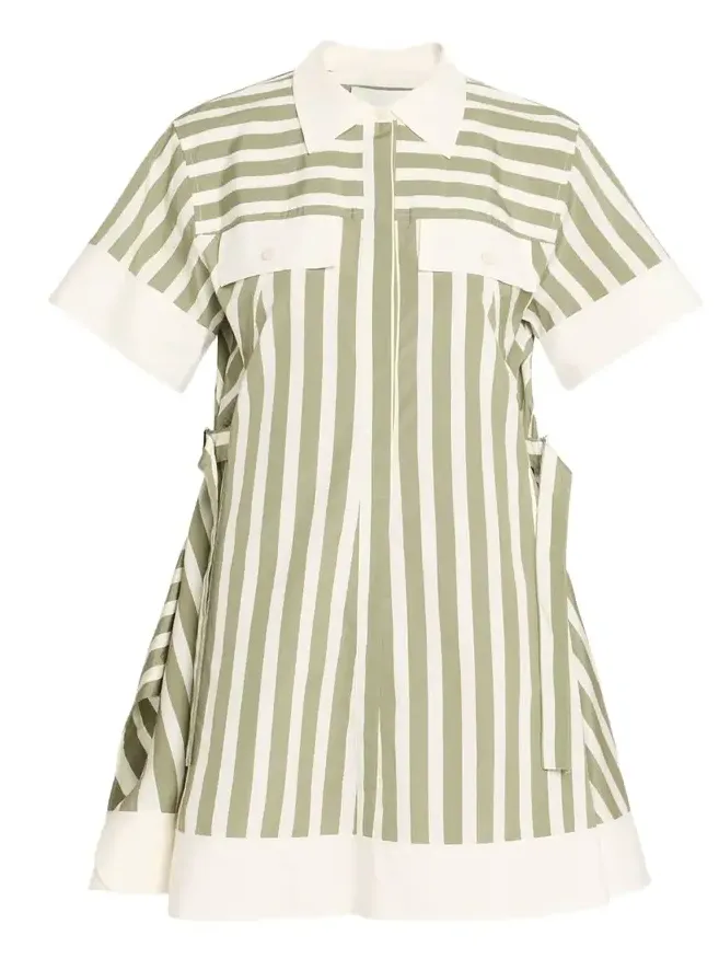 3.1 Phillip Lim Stripe Short-Sleeve Shirt Dress