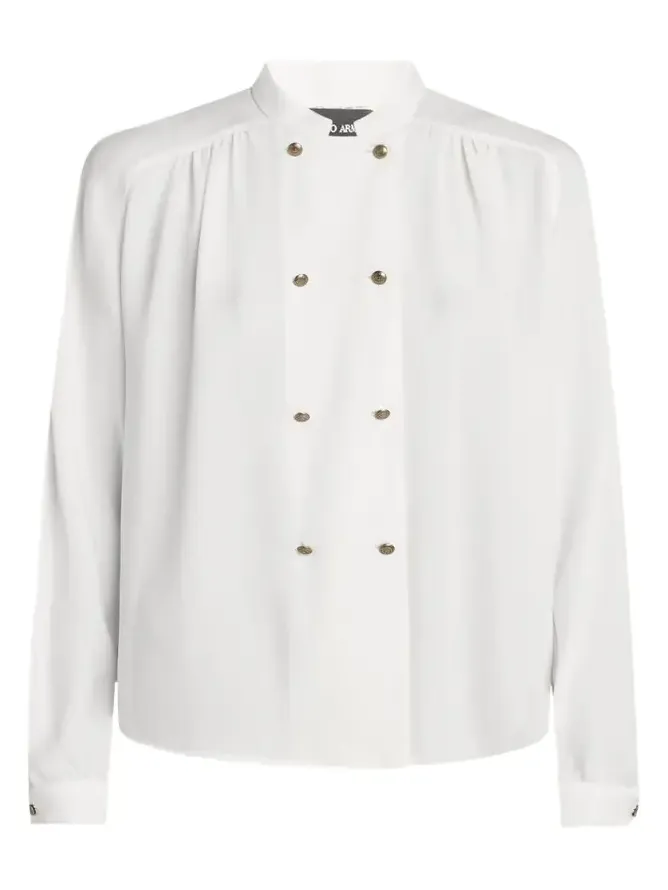 Double-Breasted Silk Blouse Double-Breasted Silk Blouse