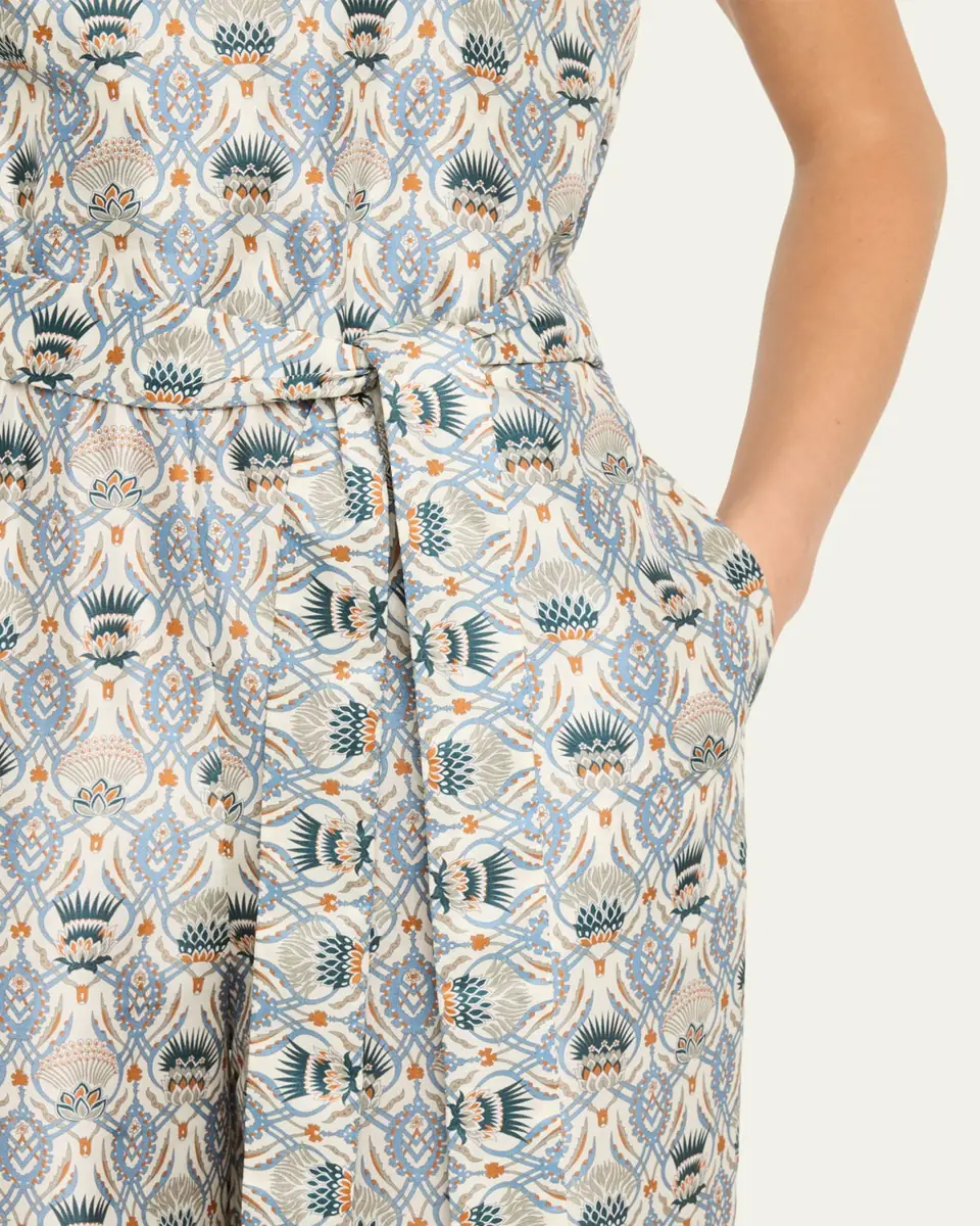 Loro Piana Nadia Belted Wide-Leg Cuffed Romper | Thumbnail 5 Loro Piana Nadia Belted Wide-Leg Cuffed Romper | Thumbnail 5