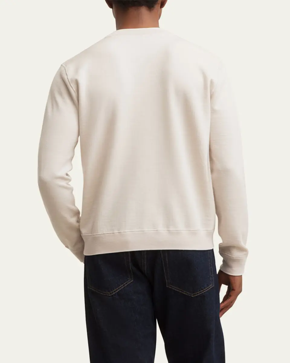 Iris Von Arnim Men's Dawson Wool Crewneck Sweater | Thumbnail 3 Iris Von Arnim Men's Dawson Wool Crewneck Sweater | Thumbnail 3