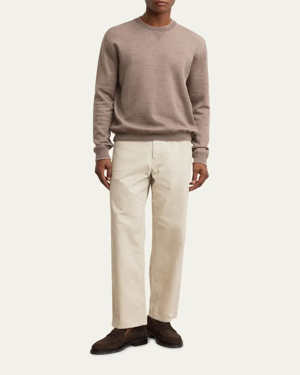 Iris Von Arnim Men's Dawson Wool Crewneck Sweater | Thumbnail 7 Iris Von Arnim Men's Dawson Wool Crewneck Sweater | Thumbnail 7