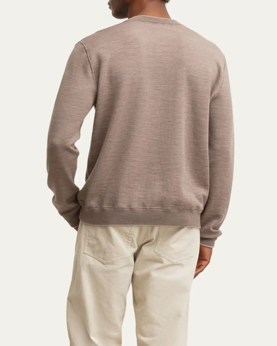 Iris Von Arnim Men's Dawson Wool Crewneck Sweater | Thumbnail 8 Iris Von Arnim Men's Dawson Wool Crewneck Sweater | Thumbnail 8