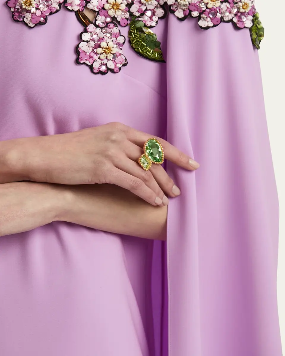 Oscar de la Renta Pear Crystal Ring | Thumbnail 3 Oscar de la Renta Pear Crystal Ring | Thumbnail 3
