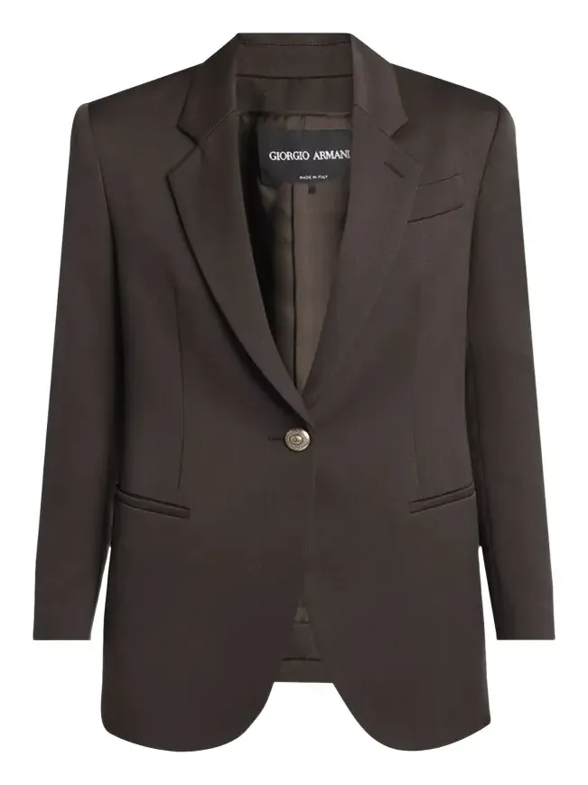 Virgin Wool Single-Breasted Blazer