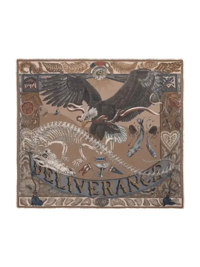 The Scrimshaw Skeleton Cashmere Scarf The Scrimshaw Skeleton Cashmere Scarf