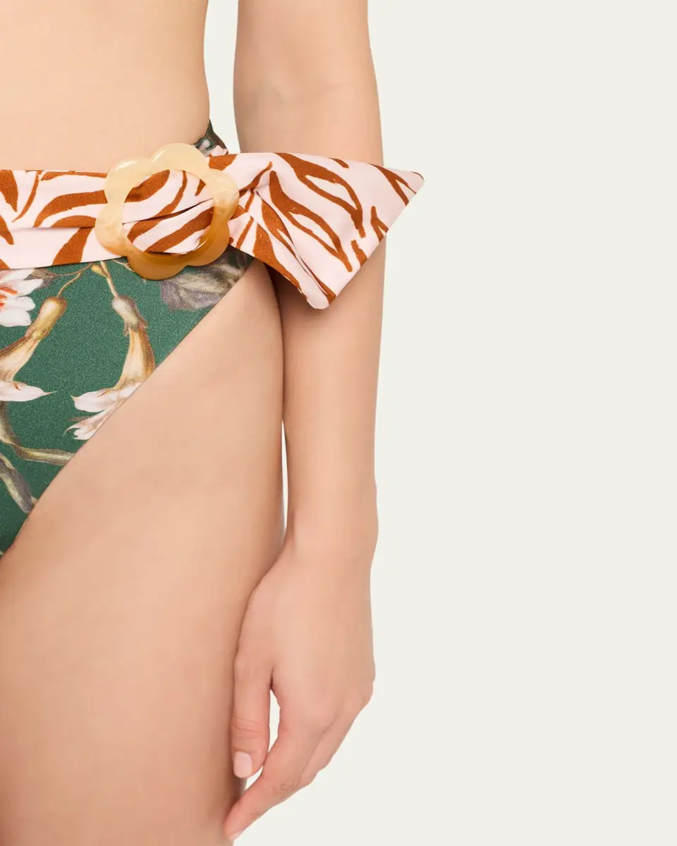 PatBO Botanic Retro High-Waist Bikini Bottoms | Thumbnail 4 PatBO Botanic Retro High-Waist Bikini Bottoms | Thumbnail 4