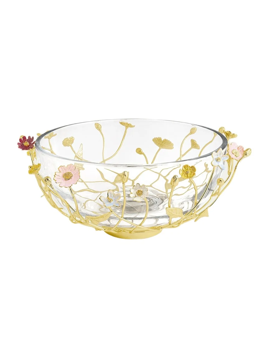 Michael Aram Wildflowers Serving Glass Bowl