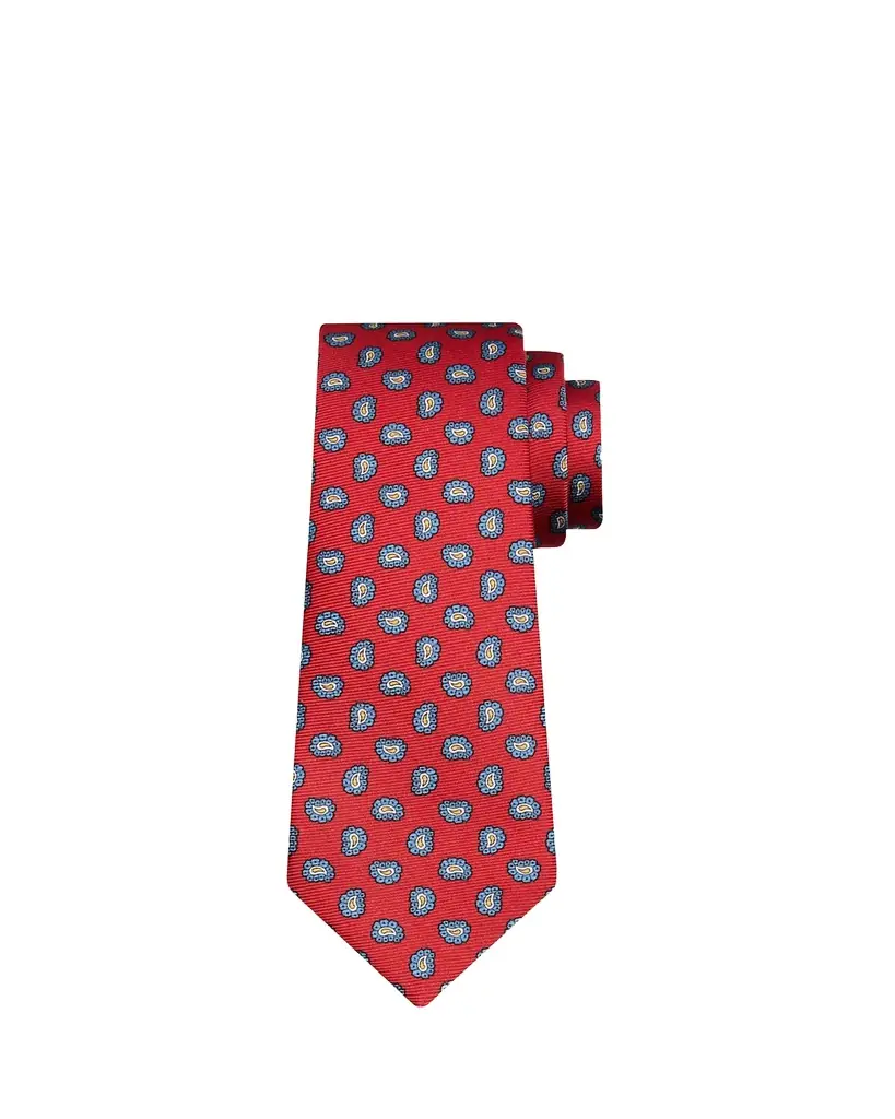 Kiton Men's Small Paisley Silk 7-Fold Tie | Image 1 Kiton Men's Small Paisley Silk 7-Fold Tie | Image 1