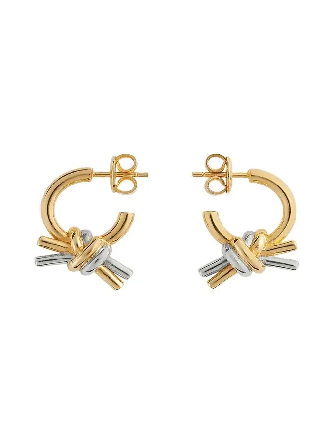 Two-Tone Knot Earrings